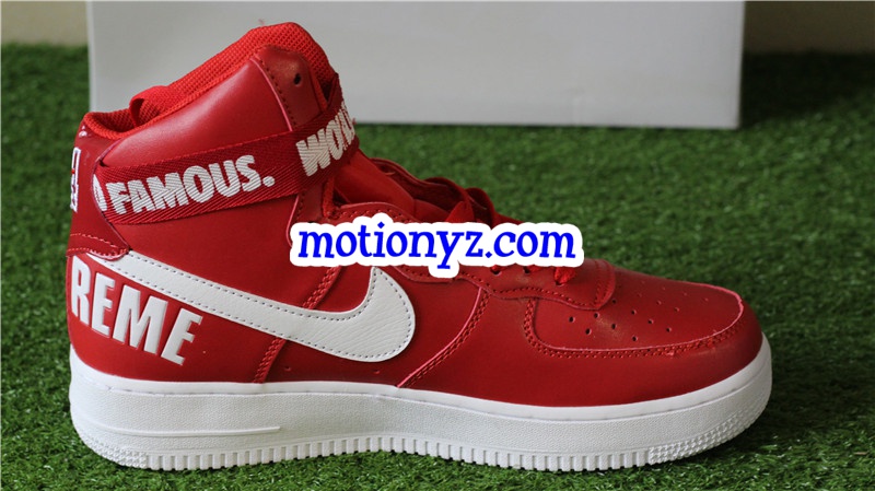 Supreme x Authentic Nike Air Force 1 High Supreme SP Red